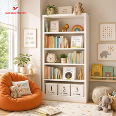 Kệ Sách Gỗ MDF 5 Tầng GP250.01 - Cao 156cm - Nhà Gọn Gàng Hơn, Trẻ Thích Đọc Sách Hơn