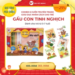 Hộp Quà Tặng Mùa Trăng Cho Trẻ 3-7 Tuổi: Gấu Con Tinh Nghịch (6 Cuốn)