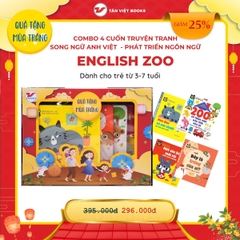 Hộp Quà Tặng Mùa Trăng Cho Trẻ 3-7 Tuổi: English Zoo (4 Cuốn)