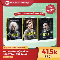 CB48 - 40% Combo - 3 cuốn Sách lịch sử danh nhân: Einstein, Hawking, Tesla