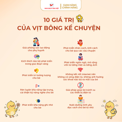 Vịt Bông Vàng Kể Chuyện - Phiên Bản Tinh Gọn - 2 Nút Bấm - Size 25cm