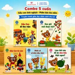 Combo 5 cuốn: Gấu con tinh nghịch - Phiên bản bìa mềm - Truyện tranh giáo dục nhân cách cho trẻ