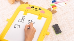 Bảng Vẽ Nam Châm 2 Mặt Cho Bé - (24 Chi Tiết) - Tặng Kèm Phấn, Bút, Bảng Sticker Chữ Số Nam Châm