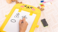 Bảng Vẽ Nam Châm 2 Mặt Cho Bé - (24 Chi Tiết) - Tặng Kèm Phấn, Bút, Bảng Sticker Chữ Số Nam Châm