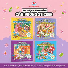 Combo 4 cuốn: Vui tươi & Ngộ nghĩnh: Căn phòng Sticker - Sách dán hình dễ thương cho bé