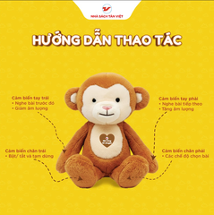 Khỉ bông kể chuyện - Size nhỏ 25cm - Món quà trí tuệ cho bé