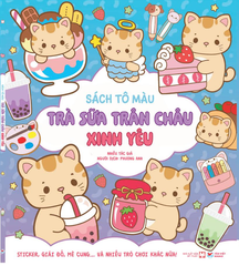 Combo 4 Cuốn Sách Tô Màu Tương Tác Trà Sữa Boba - Phát Triển Đa Giác Quan