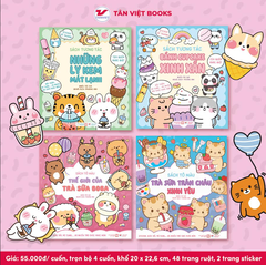 Combo 4 Cuốn Sách Tô Màu Tương Tác Trà Sữa Boba - Phát Triển Đa Giác Quan