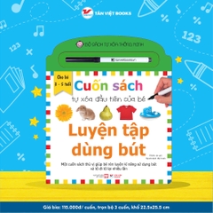 Combo 3 Cuốn sách tự xóa đầu tiên của bé - dành cho bé 3-5 tuổi