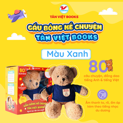Gấu Bông Kể Chuyện Tân Việt Books - Màu Xanh