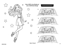 BarBie Sách Tô Màu Khổ Lớn - Bạn Gái Nữ Tính