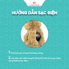 Thỏ bông kể chuyện quàng khăn đỏ - 25cm - Món Quà Trí Tuệ Cho Bé