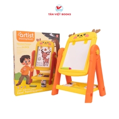 Bảng Vẽ Nam Châm 2 Mặt Cho Bé - (24 Chi Tiết) - Tặng Kèm Phấn, Bút, Bảng Sticker Chữ Số Nam Châm