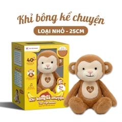 Khỉ bông kể chuyện - Size nhỏ 25cm - Món quà trí tuệ cho bé