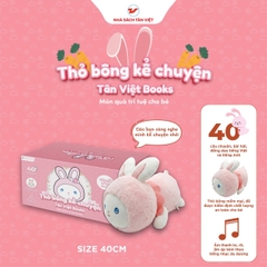 Thỏ bông kể chuyện - Loại to nằm ngang - Size 40cm - Món quà trí tuệ cho bé