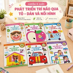 Combo 6 Cuốn: Sách Phát Triển Trí Não Cho Trẻ Qua Tô - Dán Và Nối Hình