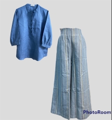 ao-so-mi-linen-co-tron-xanh-co-vit