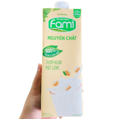 Sữa Đậu Nành Fami Nguyên Chất - オリジナル Soy Milk - Hộp To 1000ml