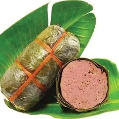 Giò Bò Lá Chuối Siêu Ngon 500g(Dây hồng) - バナナリーフ巻き ゾー.ボー