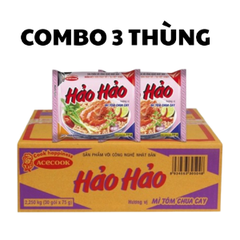 Combo 3 Thùng - Mỳ Hảo Hảo Chua Cay 1990¥/ Thùng