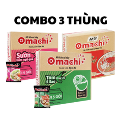 Combo 3 Thùng - Mỳ Omachi 2590¥/ Thùng [Mix Vị: 2 Tôm +1 Bò]
