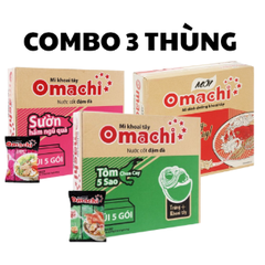 Combo 3 Thùng - Mỳ Omachi 2590¥/ Thùng [Mix Vị: 2 Tôm +1 Sườn]