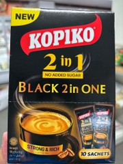 Cà Phê Đen KOPIKO - KOPIKO Black Coffee 2 in 1 - Hộp 10 Gói