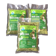 Rau Sắn Muối Chua Túi 600g - キャッサバの葉っぱ漬け
