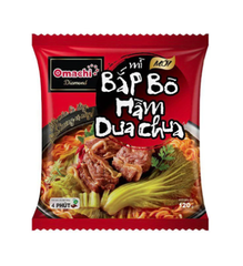 Mì Omachi Vị Bò Hầm Dưa Chua 125g オマチ サワークラウト風煮込みビーフ味麺