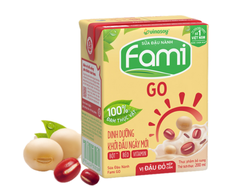 Sữa Đậu Nành Fami Hộp 200ml - Vị Đậu Đỏ - ココナッツソイミルク