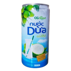 Nước Dừa Có Cơm Dừa CG Food 325ml - CG Food 肉入りココナッツウォーター