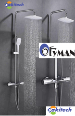 CS039_Cây sen tắm nhiệt độ cao cấp Oryman-OR301-Đồng mạ crom,tròn xoay