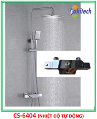 Cây sen tắm nhiệt độ cao cấp  CS6404- Đồng mạ Crom, Thân tròn , củ vuông to đầu vòi xả vuông bè.