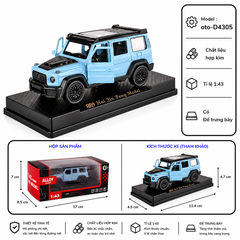 Mô Hình Xe Mẹc g63 gồm nhiều kiểu dáng tỉ lệ 1:43 . Chất liệu Hợp kim - FULL BOX : box màu SKU : oto-D4305 - (VAT: 003-01-35)