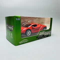 Mô Hình xe Lambor đỏ vạch trắng tỉ lệ 1:32 Hợp kim có thể mở cửa - bánh sau chạy cót - Dài 12.5cm - rộng 6cm - cao 3cm nặng : 200gram - FULL BOX : box màu SKU : oto202