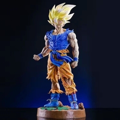 Mô Hình Goku áo Xanh tím Than , Quần Cam siêu ngầu Hàng Thường Bản có đế - cao 42cm - nặng 1.2kg - DragonBall - Có Box Màu - N1-K29-T5-S1