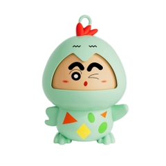 Móc Khoá mô hình shin đổi mặt cosplay gà xanh - cao : 8.5cm - figure shin - No Box - N3-T3