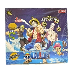 Pack thẻ one piece set sail hộp tím xanh( 32 pack 1 hộp ) . Dài 14cm - cao 13cm - K31-T2-S1