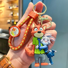 Móc Khóa Nick Wilde và Judy Hopps Zootopia ôm nhau - Dài 8.5cm , Rộng 4.5cm - Nặng 50gram - SKU: moc290e - (Vat: 88223-7) - K76-T4-S6