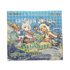 Pack thẻ genshin impact xanh trời - 1 Hộp = 32PACK - Mỗi pack có 5 thẻ- Cao 13cm - rộng 14cm - K31-T2-S6