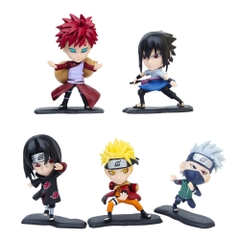 Hàng Cao Cấp - Mô hình Naruto Bộ 5 nhân vật naruto . gara . kakashi . itachi . sasuke - Cao 7cm - nặng 100Gram - Figure Naruto - No Box - K3-T3-S6