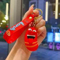 Móc Khóa Larva Sâu Đỏ . Dây móc dài : 10cm - Mô Hình Cao : 5cm - Nặng 50gram