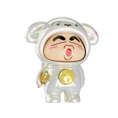 Móc Khoá mô hình shin đầu gấu màu trắng bóng - cao : 9cm - figure shin - Hộp Màu n5