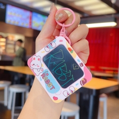 Móc Khóa Bảng Tính Rabbt Màu Hồng . Dây móc dài : 7.5cm - Cao : 6.5cm - Nặng 50gram