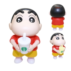 Hàng Rỗng Nhẹ - Mô Hình Em bé Trai uống nước áo đỏ dáng đứng - Cao : 21cm - Nặng 300gram - No Box - (VAT MH001-01) K87-t1-s1