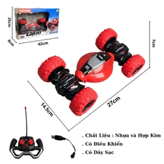 ( Màu Ngẫu Nhiên ) Đồ Chơi xe đua điều khiển từ xa 4 kênh -  Dài 27cm - rộng 14.5cm - cao 7cm - FULL BOX . SKU : DK-955-166 -