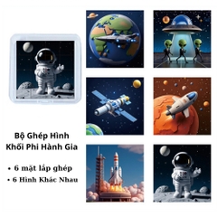 Đồ chơi khối gạch từ tính - Phi Hành Gia . Dài 8cm - cao 8cm - nặng : 100gram - Hộp Nhựa . SKU : ht61 - ( VAT LG001 ) - K80-T1-S8