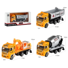 Mô Hình 3 Oto Xây Dựng Vàng hợp kim , tỉ lệ 1:64 - Dài 11.5cm - rộng 3.5cm - cao 4.5cm- SKU : oto-CF17-A10 - ( Vat : 003-01-20 )