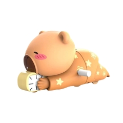 Mô hình capy bara nằm chạy cót - Cao : 5.5cm - Dài : 10cm - Hộp Màu N5