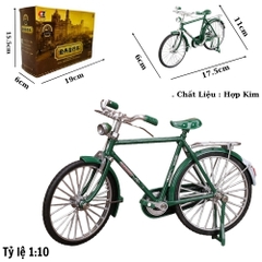 Mô Hình xe đạp thống nhất màu xanh , chất liệu hợp kim - Dài 17.5cm - rộng 6cm - cao 11cm - nặng ~ 200gram - FULL BOX : box màu SKU : oto162b - K70-T5-S7